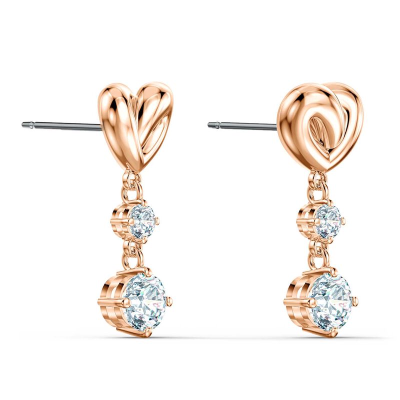 Swarovski Lifelong Heart Drop Earrings image number 2